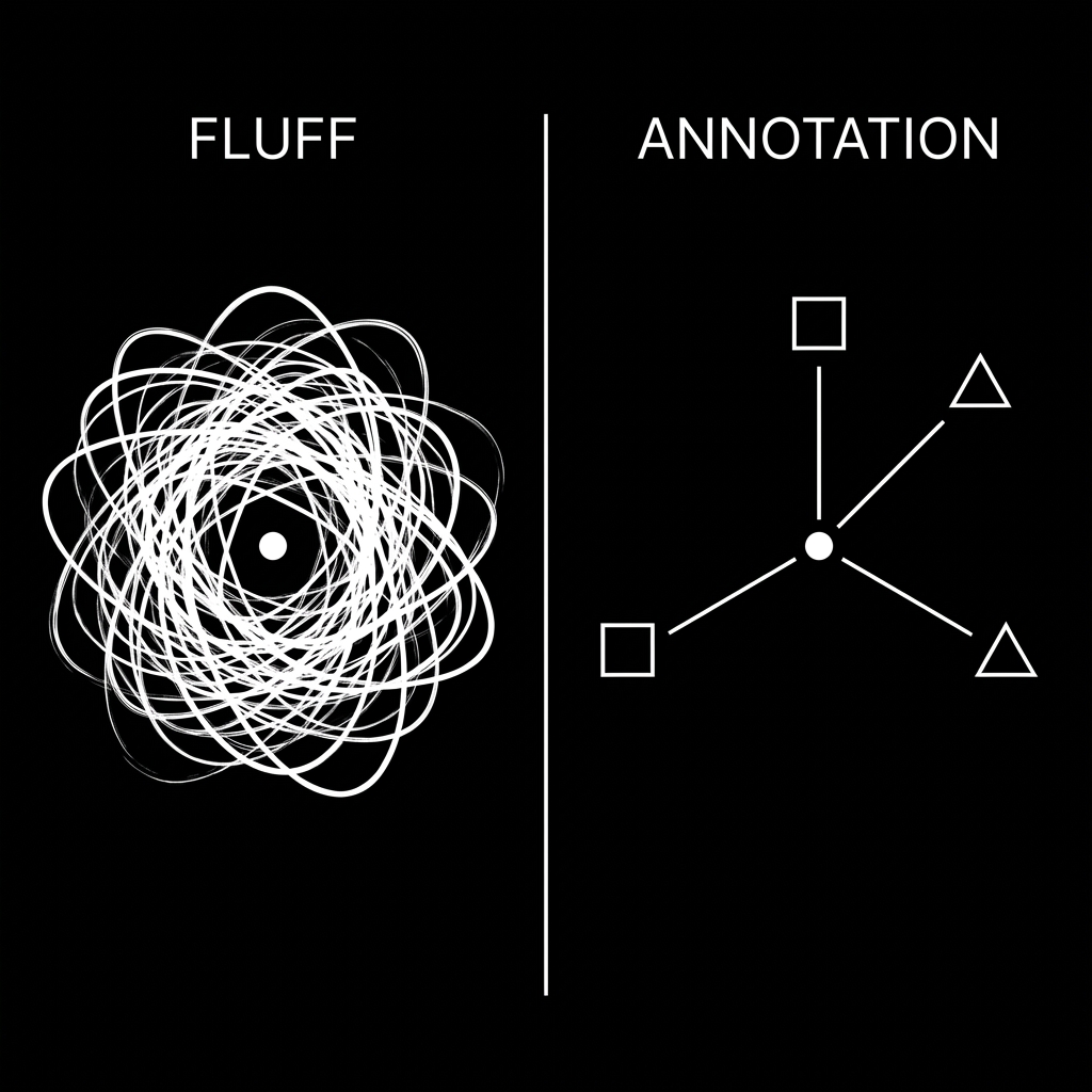 Fluff vs Annotation