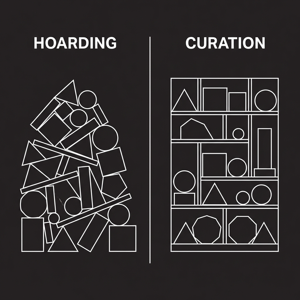Hoarding vs Curation